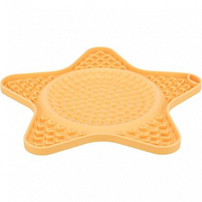 Lick´n´Snack GWIAZDA - mata do powolnego karmienia, 23,5 cm, silikon, żółta