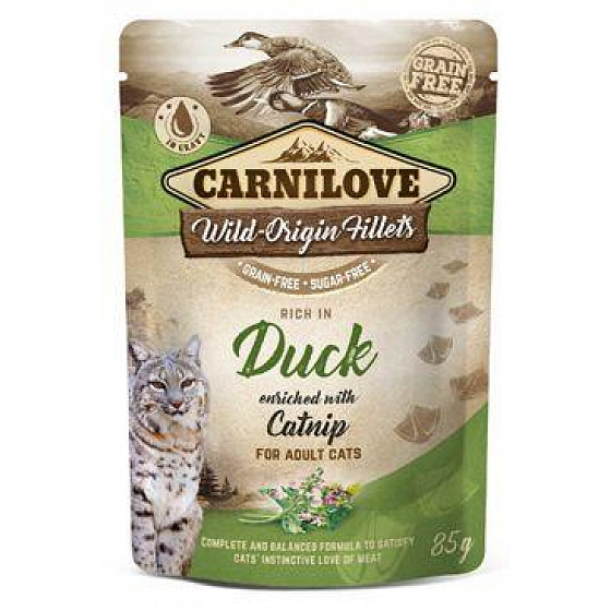 Carnilove Cat Pouch Kaczka Wzbogacona Kocimiętką 85g