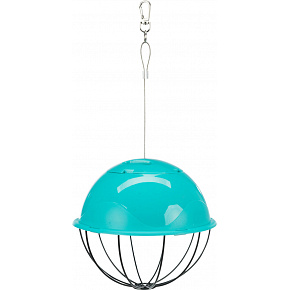 Zawieszana kula na pokarm pół plastikowa/siateczkowa 16 cm