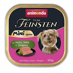 ANIMONDA pasztet Vom Feinsten MINI Senior - kurczak, dziczyzna, oregano dla psów 100 g