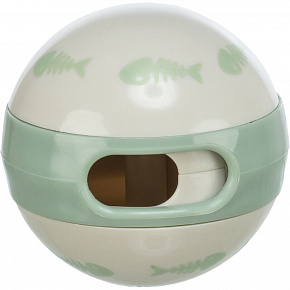 Piłka na smakołyki z rybimi szkieletami, dla kotów 6 cm