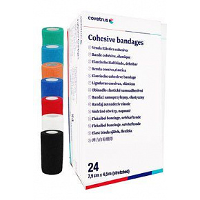 Bandaż elastyczny. CVET 7,5cmx4,5m mix kolorów 24szt