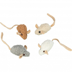 Pluszowa myszka z catnipem, 18 cm, różne kolory