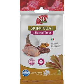 Przysmak Farmina Quinoa Dog Skin Coat Quail Adult medium & maxi 100g