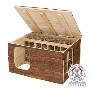 Natural Living naturalne drewno. domek HILKE z żłóbkiem 40x23x32 cm Natural Living naturalne drewno. domek HILKE z żłóbkiem 40x23x32 cm