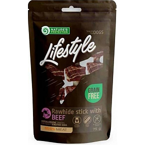 Przysmak Natures P Lifestyle dog rawhide foaming sticks with beef 75 g