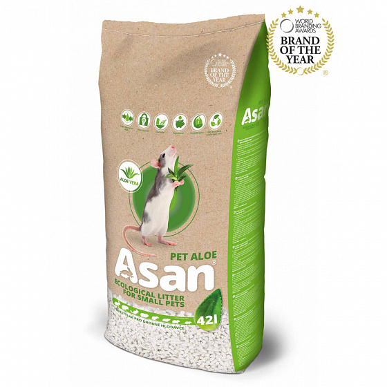 ASAN Pet Aloe Ściółka dla gryzoni i królików 42l