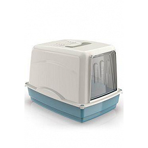 WC dla kota Vicky z filtrem, 54x39x39cm, niebieski