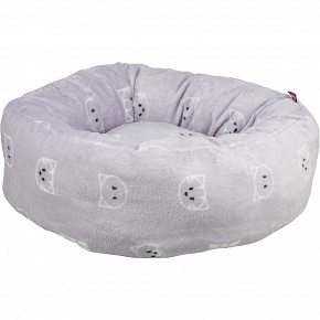 Okrągłe legowisko MIMI 50 cm, motyw kociej głowy, liliowy - OFERTA LIMITOWANA Okrągłe legowisko MIMI 50 cm, motyw kociej głowy, liliowy - OFERTA LIMITOWANA