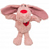 Pies VALENTINE, pluszowy pies z długimi uszami 28 cm, różowy - OFERTA LIMITOWANA