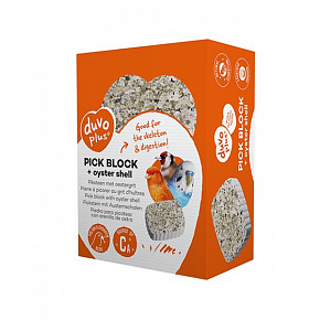 Blok DUVO+ z ostrygowym gritem dla ptaków 200g - 7,2x9,7x3,5cm