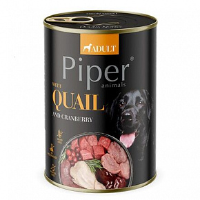 NEW PIPER z przepiórką i żurawiną, konserwa dla psów 400 g
