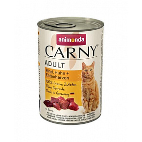 Animonda CARNY® cat Adult wołowina, kurczak i kacze serca opak. 6 x 400 g puszka Animonda CARNY® cat Adult wołowina, kurczak i kacze serca opak. 6 x 400 g puszka
