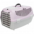 Transportowy box CAPRI II, XS-S: 37x34x55cm (max. 8 kg), jasnoszary/liliowy