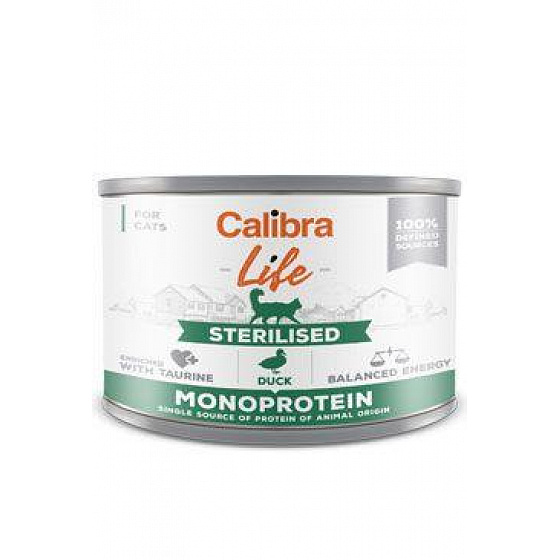Calibra Cat Life konz.Sterylizowana kaczka 200g