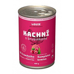 Louie Dog konserwa. Kaczka z żurawiną i prebiotykami 400g