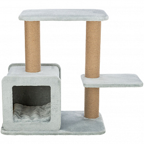 Drapak ELENA, budka, 2 poziomy, 83 cm, szałwiowy