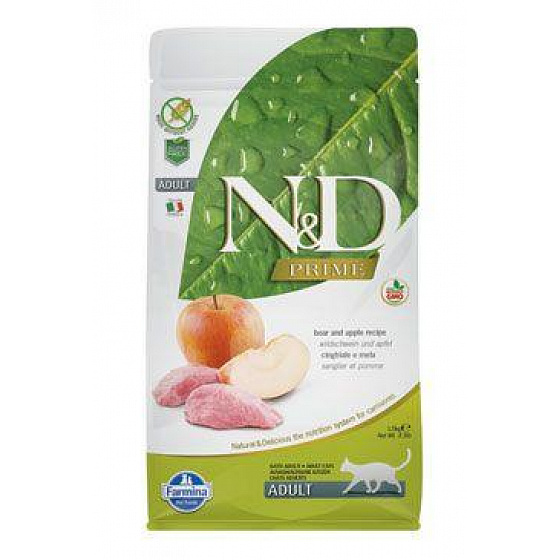 N&D PRIME CAT Adult Dziczyzna i Jabłko 1,5kg