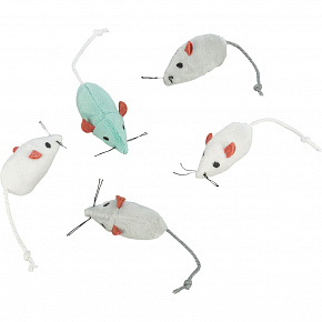 Mini - Mysz, biała, szara mysz 5 cm