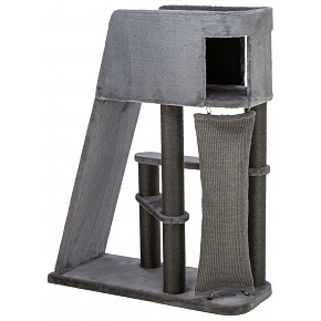 Drapak ACTIVE, 96 x 38 / 122 cm, z rampą wspinaczkową, szary