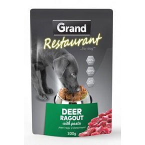 GRAND Dog saszetka Restaurant gulasz z jelenia 300g