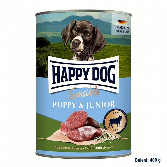 Happy Dog Sensible Puppy & Junior - Jagnięcina & Ryż - jagnięcina 400 g
