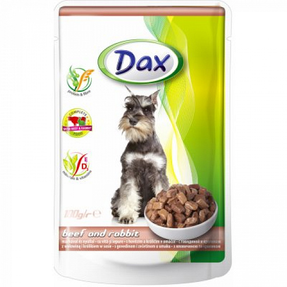 DAX saszetka dla psów Królik-wołowina 100g