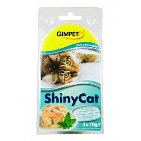 Gimpet ShinyCat puszka. krewetki&kurczak 2x70g