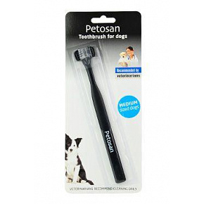 Petosan dwugłowiczna szczoteczka do zębów dla psów Medium