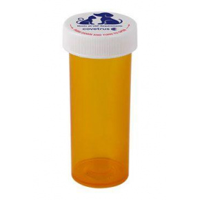 Butelka na leki z zakrętką, plastikowa, żółta 60ml 10szt CVET