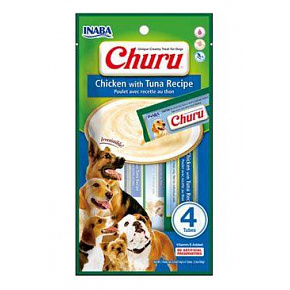 Przysmak Inaba Churu Purée dog Kurczak z tuńczykiem 4 tuby 56 g