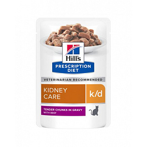 HILLS Diet Feline k/d SASZETKA Wołowina NOWOŚĆ 12x85 g