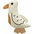 Bird - ptaszek 13 cm, zabawka dla kotów, tkanina, kremowa