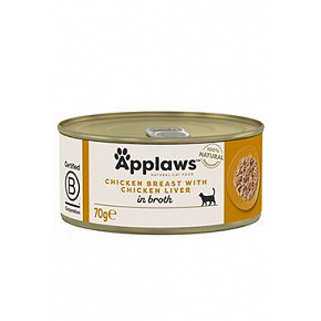 Applaws Cat konserwa Adult Broth pierś z kurczaka z wątróbką 70 g