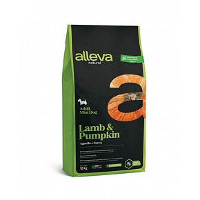 Alleva NATURAL dog adult mini jagnięcina & dynia 12 kg