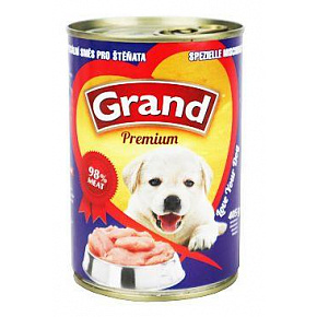 GRAND Dog konserwa. Premium Puppy specjalna mieszanka 405g GRAND Dog konserwa. Premium Puppy specjalna mieszanka 405g