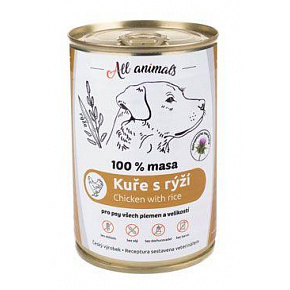 All Animals DOG konserwa. Mielone z kurczaka z ryżem 400g