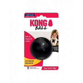 Zabawka Kong Dog Extreme Piłka czarna, guma naturalna, M/L 13-30 kg