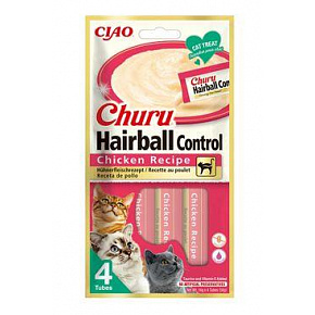 Churu Cat Hairball Chicken Recipe 4x14g Churu Cat Hairball Chicken Recipe 4x14g
