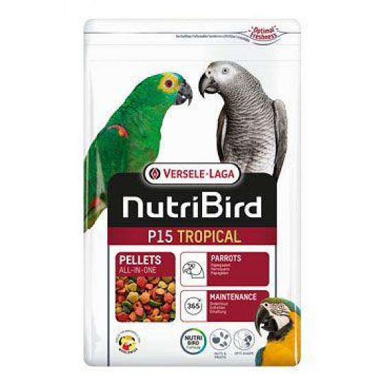 VL NutriBird P15 Tropical - ekstrudaty dla dużych papug z owocami tropikalnymi do codziennego karmienia 3 kg