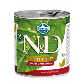 N&D DOG PRIME Puppy Kurczak & Granat 285g