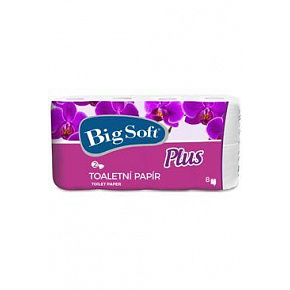 Papier toaletowy Big Soft Plus 2-warstwowy 8 sztuk