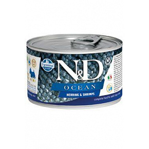 N&D DOG OCEAN Adult Śledź i Krewetki Mini 140g