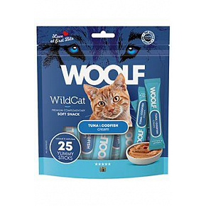 WOOLF WildCat Cream Regular Tuńczyk i Dorsz 25x14g WOOLF WildCat Cream Regular Tuńczyk i Dorsz 25x14g
