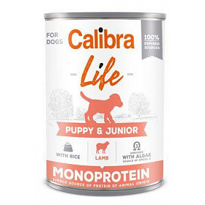 Calibra Dog Life konserwa.Puppy&Junior Jagnięcina&ryż 400g