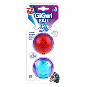 Zabawka dla psa GiGwi Ball piłka M, 2 szt./ karta, piszcząca