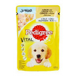 Pedigree saszetka Junior kurczak z ryżem w galarecie 100g