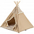 Teepee BOHO z poduszką, 55 x 65 x 55 cm, bawełna, beżowy