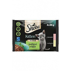 Sheba saszetka Kitten mix wybór w sosie 4x85g