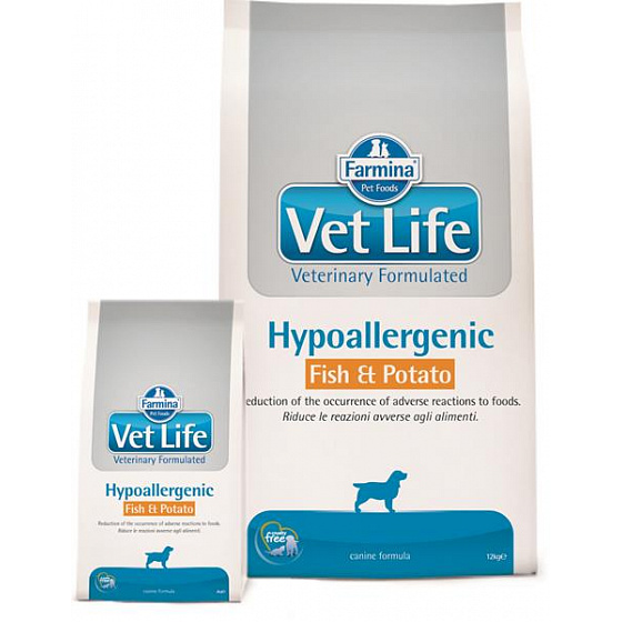 Farmina Vet Life dog hypoallergenic, ryba i ziemniak 12 kg
